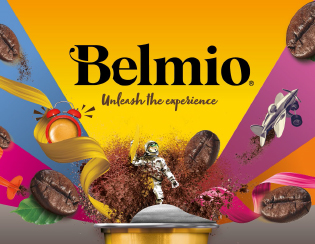 Belmio coffee capsules in a packaging