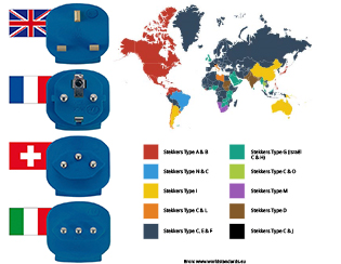 Travel preparation: find the right plugs